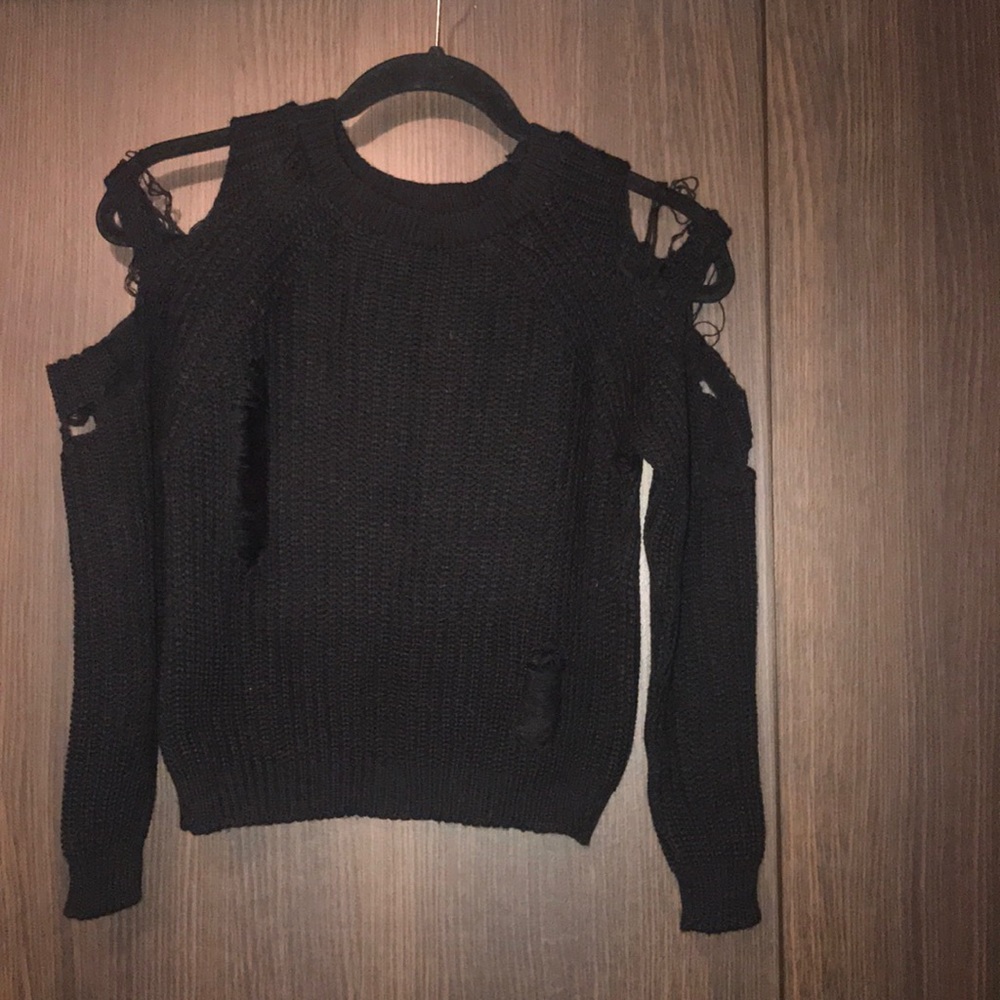 Distressed Knit Sweater